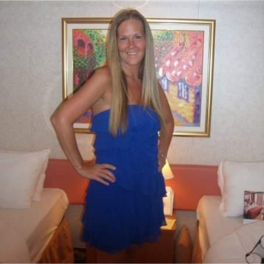 Royal blue ruffle dress - Picture 8 of 9